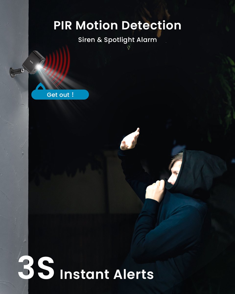 CAMERA OP BATTERIJ - DRAADLOZE AUDIO IP WIFI 3MPX - DUBBELZIJDIGE AUDIO BEVEILIGINGSCAMERA - VOOR THUIS MET ZONNEPANEEL - PIR BEWEGINGSDETECTIE - KLEUREN NACHTZICHT CCTV IP CAMERA SECURITY – foto 5