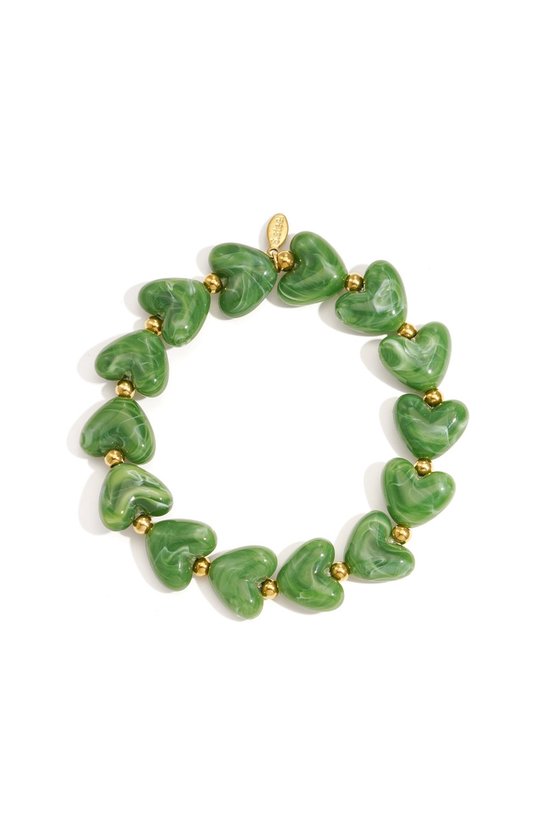 Bracelet de Bijoutheek (Bijoux) Hartjes Verts