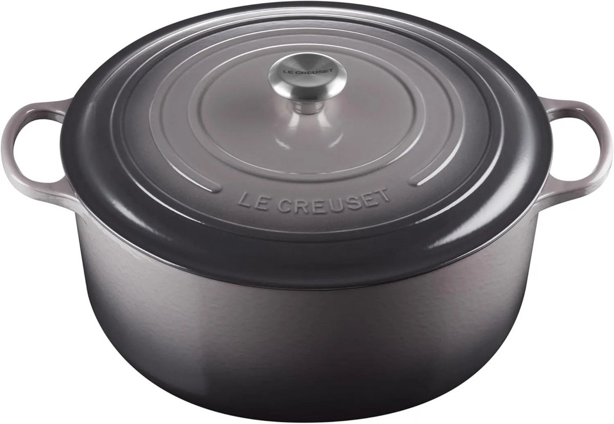 Le Creuset Braadpan Signature rond Flint 34cm 12l