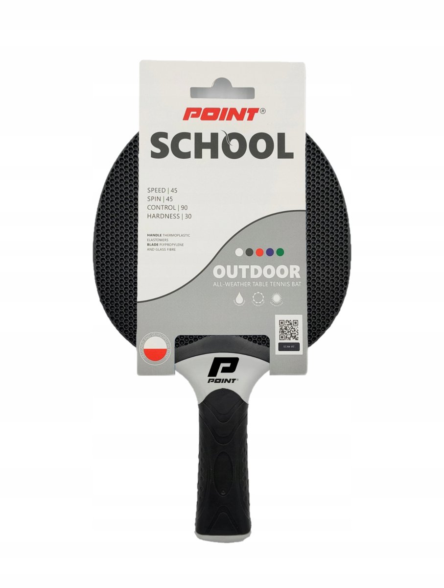 POINT SCHOOL ZWART Tafeltennisracket - Ideale controle voor beginners
