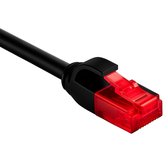 Goobay CAT 6 netwerkkabel slim, U/UTP, zwart, koperen geleider (CU)