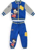 Disney Mickey Mouse Joggingpak / Trainingspak - Vest + Broek - Blauw/Grijs - Maat 122/128 (8 jaar)