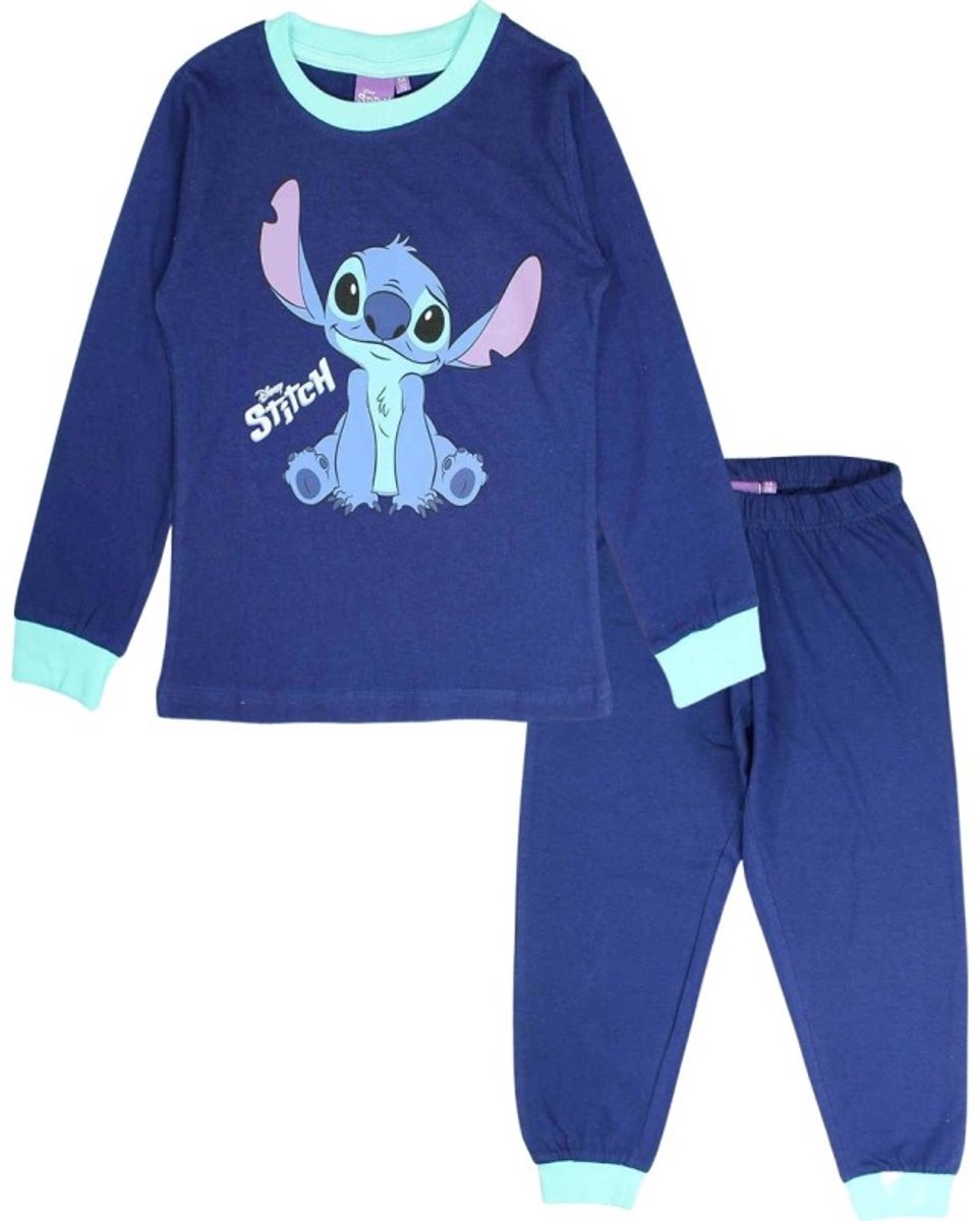 Disney Lilo en Stitch pyjama - Donkerblauw - 100% Katoen