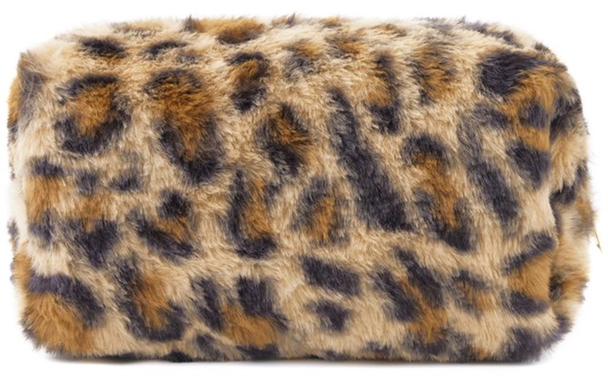 Zachte luipaard make-up tas