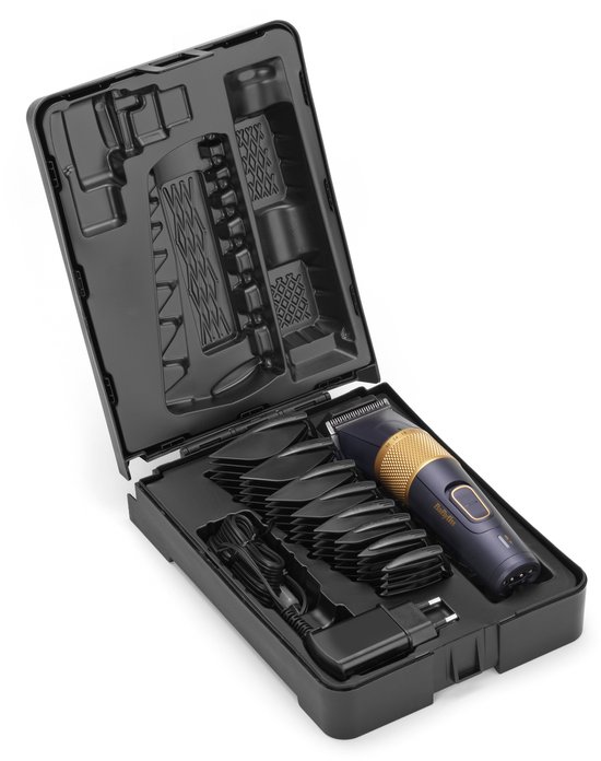 BaByliss Lithium Power Pro Tondeuse Mannen E986E - 45 lengte instellingen - 160 min draadloos gebruik - Trimmer voor Hoofd & Baard - 8 opzetkammen - Haartrimmer Mannen