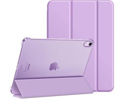 Geschikt voor Apple iPad Air 11 inch M4/M3/M2 2026/2025/2024 - Ultra Dun - Matte Transparante Achterkant - Automatische Slaap/Waak Functie - Book Case Tablethoes - Paars