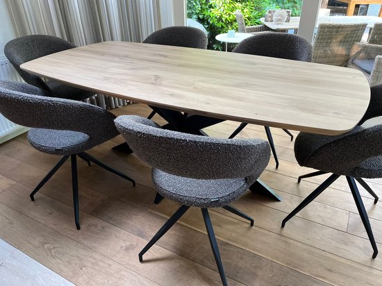 Tafel Direct Deens Ovale Eettafel Massief Eiken Licht Eiken 200x100 cm ...