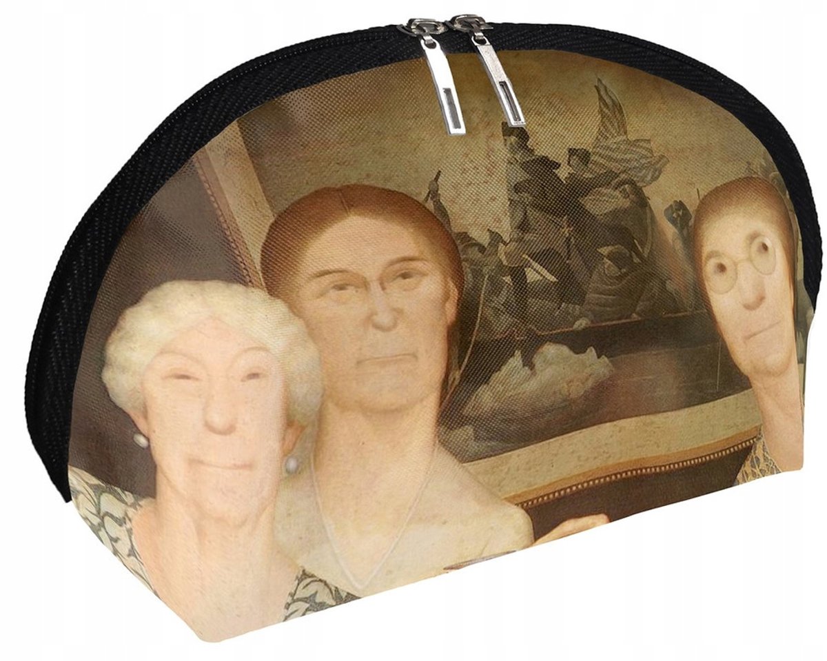 Grant Wood Kosmetiktas - Dochters van de revolutie