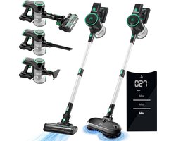 AG4100+ Steelstofzuiger Draadloos – Met Dweilfunctie 2 in 1 – Velvet Green – Krachtige Stofzuiger Zonder Zak – Geschikt voor Dierenharen – Compact & Lichtgewicht Kruimeldief