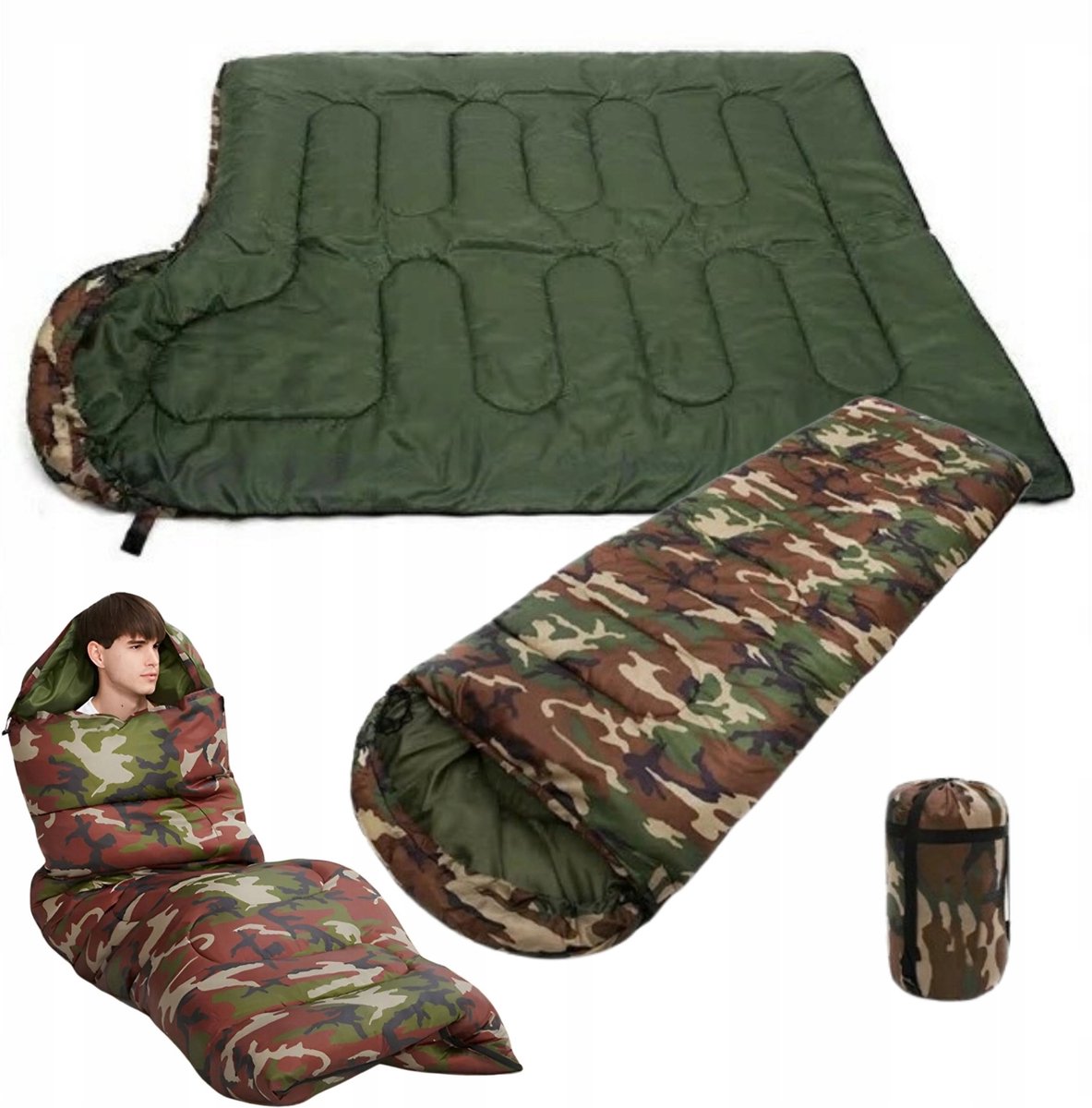Luxe Toeristische Slaapzak Mummy 210x75cm - Warm & Lichtgewicht