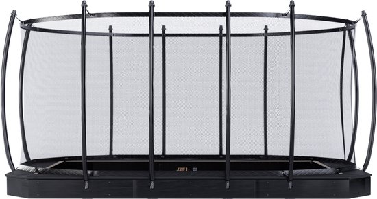 Avyna FlatLevel Trampoline 520x305 – (352) – Met Veiligheidsnet – Zwart – Luxe Inbouw