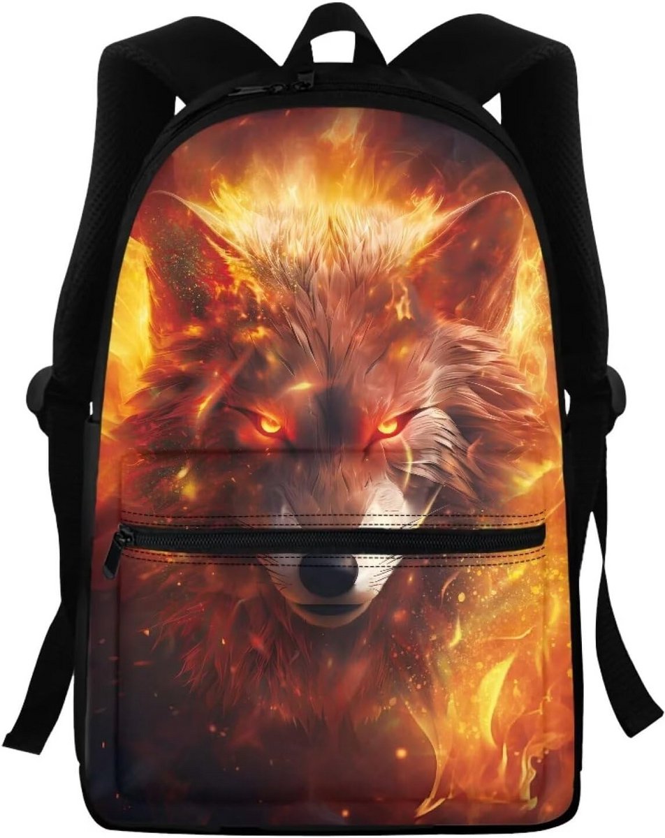 Lichte Rugzak Polyester voor Basisschool en Tieners met Ruime Hoofdvak voor Laptop en iPad
