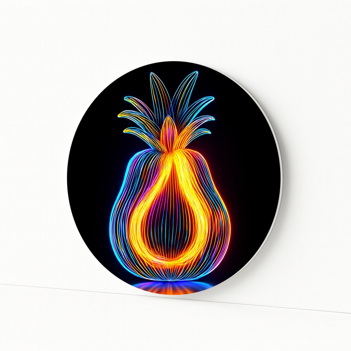 Ananas wandpaneel – forex – wandbord – 100x100 cm