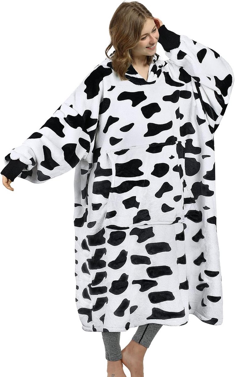 Extra Grote Hoodie Deken Zacht Fleece Warm Overal Draagbaar