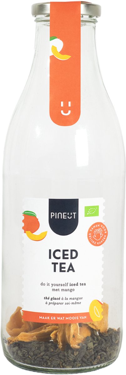 Pineut ® Ice Tea – Cold Brew Iced Tea – Zelf IJsthee maken – Mango & Groene Thee – IJskoud serveren - Zomers Drankje – Fris & Gezellig Genieten