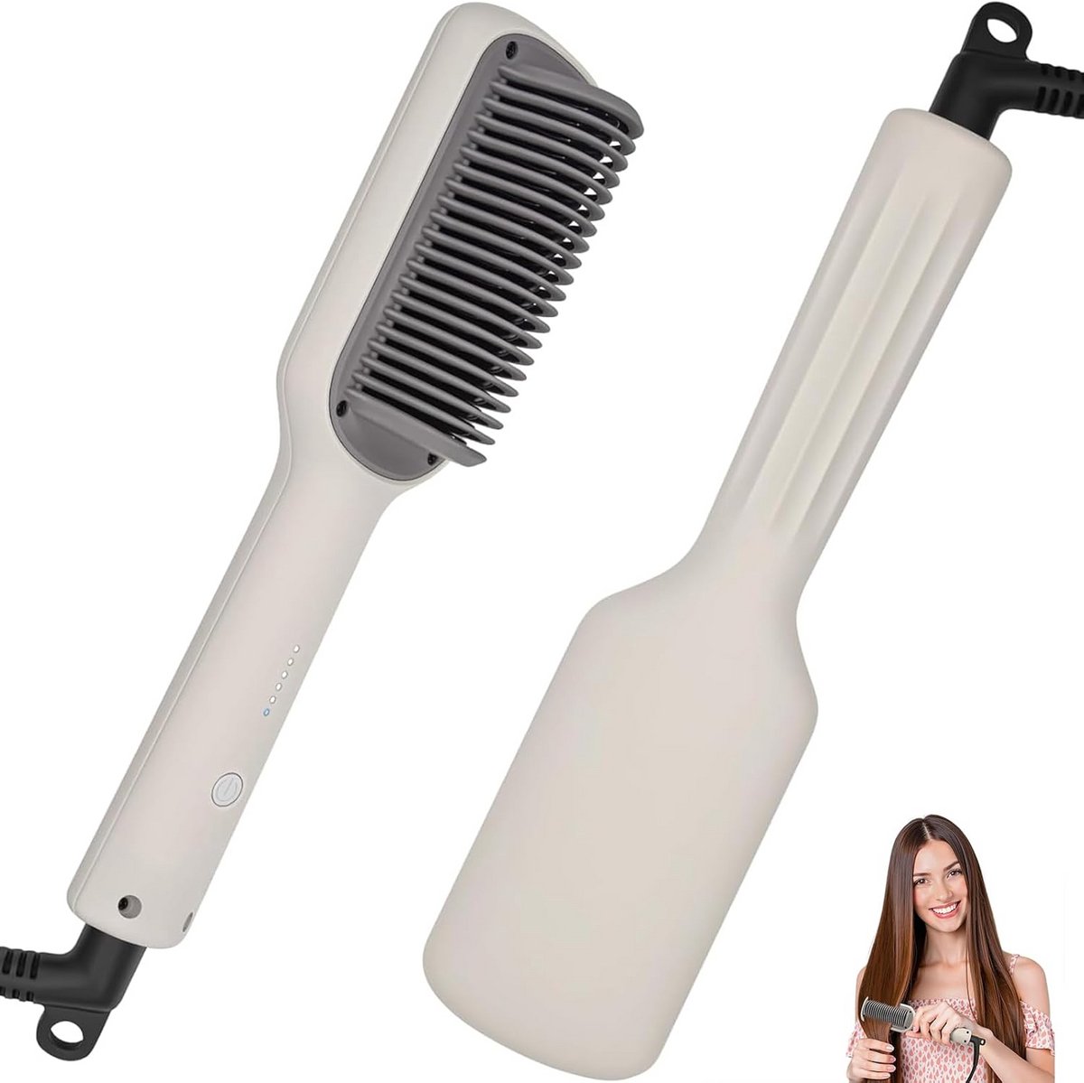 Mini Stijltang Borstel voor Reizen - Snel Opwarmen & 5 Temperatuurstanden