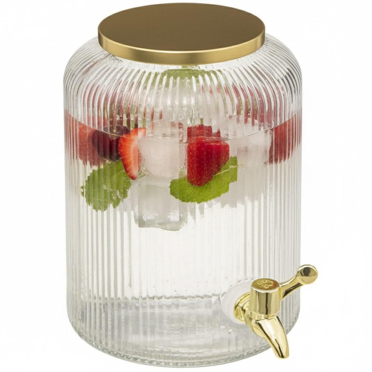 Secret de Gourmet Drankdispenser - 5L - goudkleurig kraantje - sapdispenser