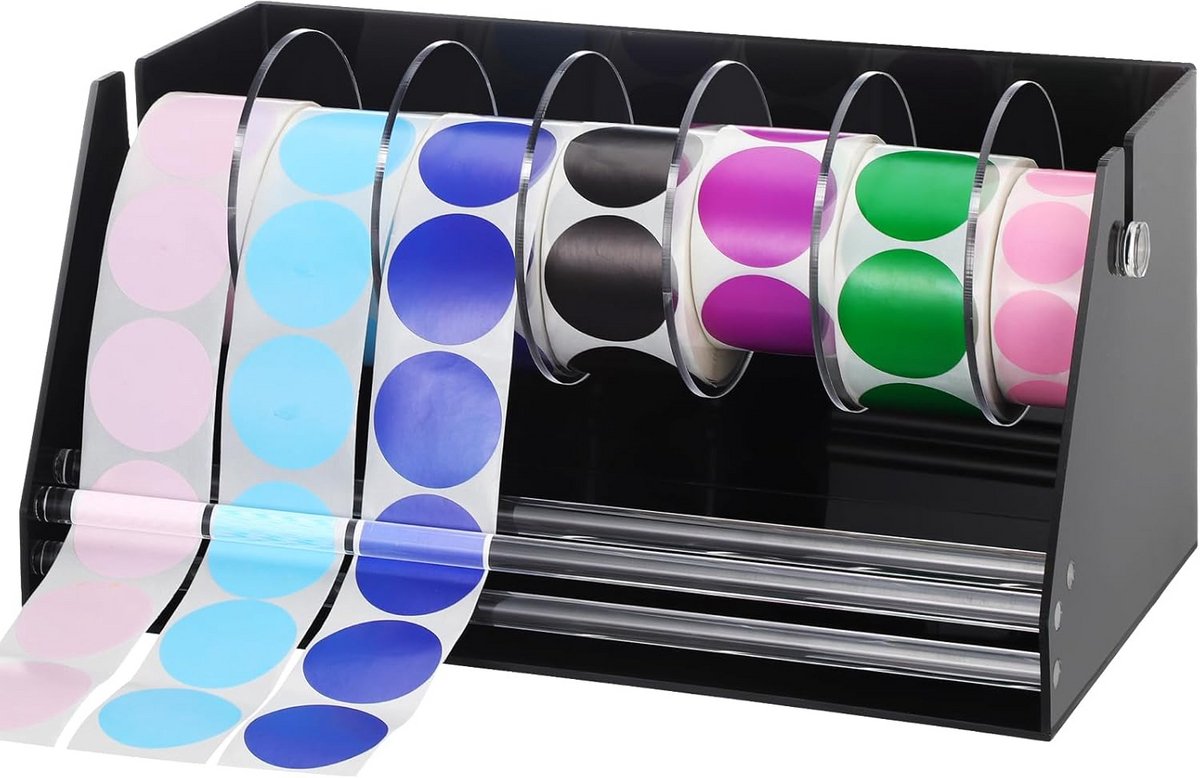 Verstelbare Labeldispenser voor Rolstickers - Desktop Organizer
