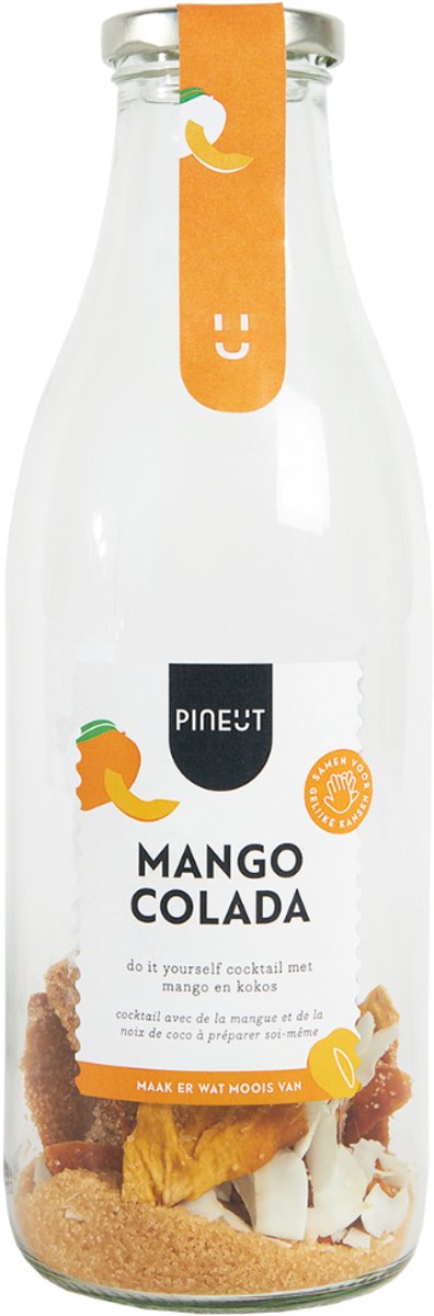 Pineut ® Cocktail kruiden Mango Colada - Cocktail Set - Kokos & Mango - Pina Colada (alternatief) - DIY Pakket - Origineel Cadeau - Zomers Drankje - Fris & Gezellig Genieten