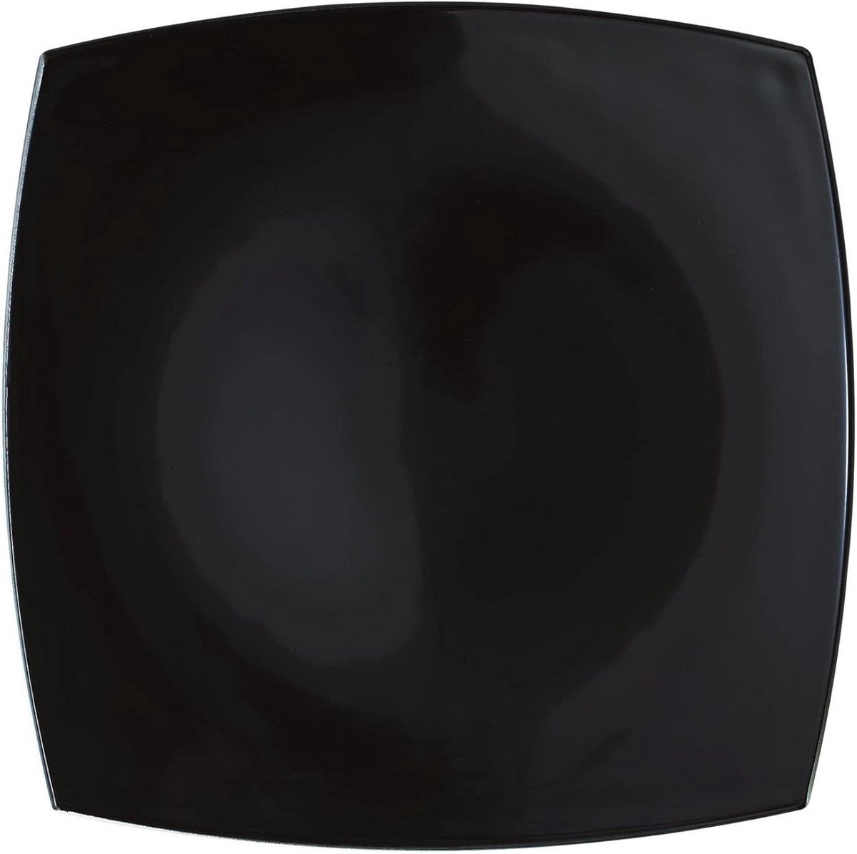 Arcoroc Delice Vierkant Bord - Opalglas - Zwart - Pack van 6