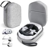Opbergtas geschikt voor Oculus Quest2 - Cover Opberghoes VR Bril - Case geschikt voor VR Bril & Headset - met VR-brillen-opbergtas en netvak - Hoes - Koffer - Beschermhoes Accessoires - Voor VR-gaming headset en touch controller - EVA