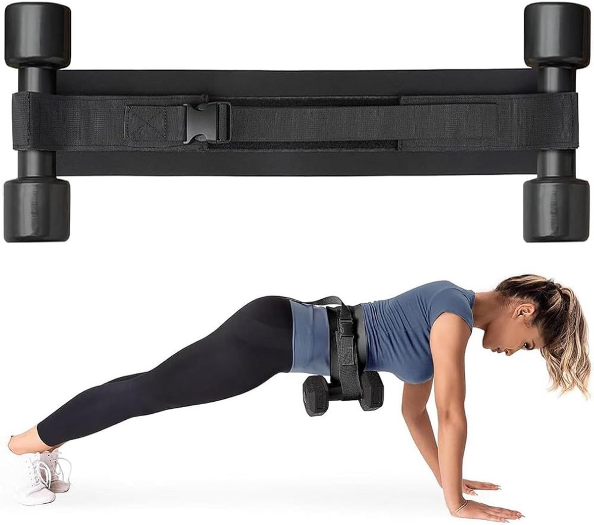 Verstelbare Heupdrukriem voor Halters - Trainingsriem met Antislip voor Heup, Rug en Taille Training