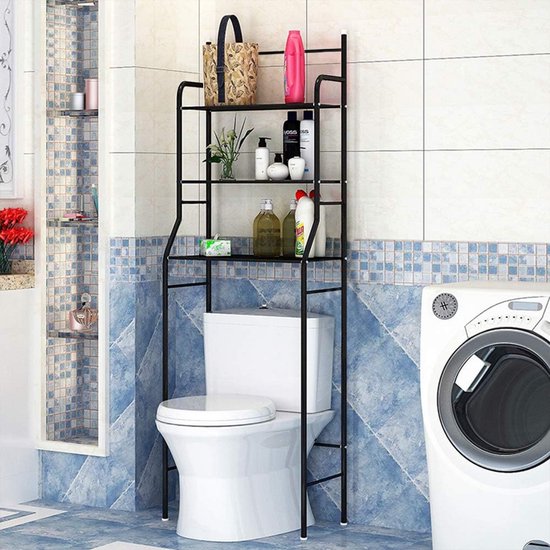 GOPLUS Toiletkast, badkamerkast met schuifdeur, verstelbare