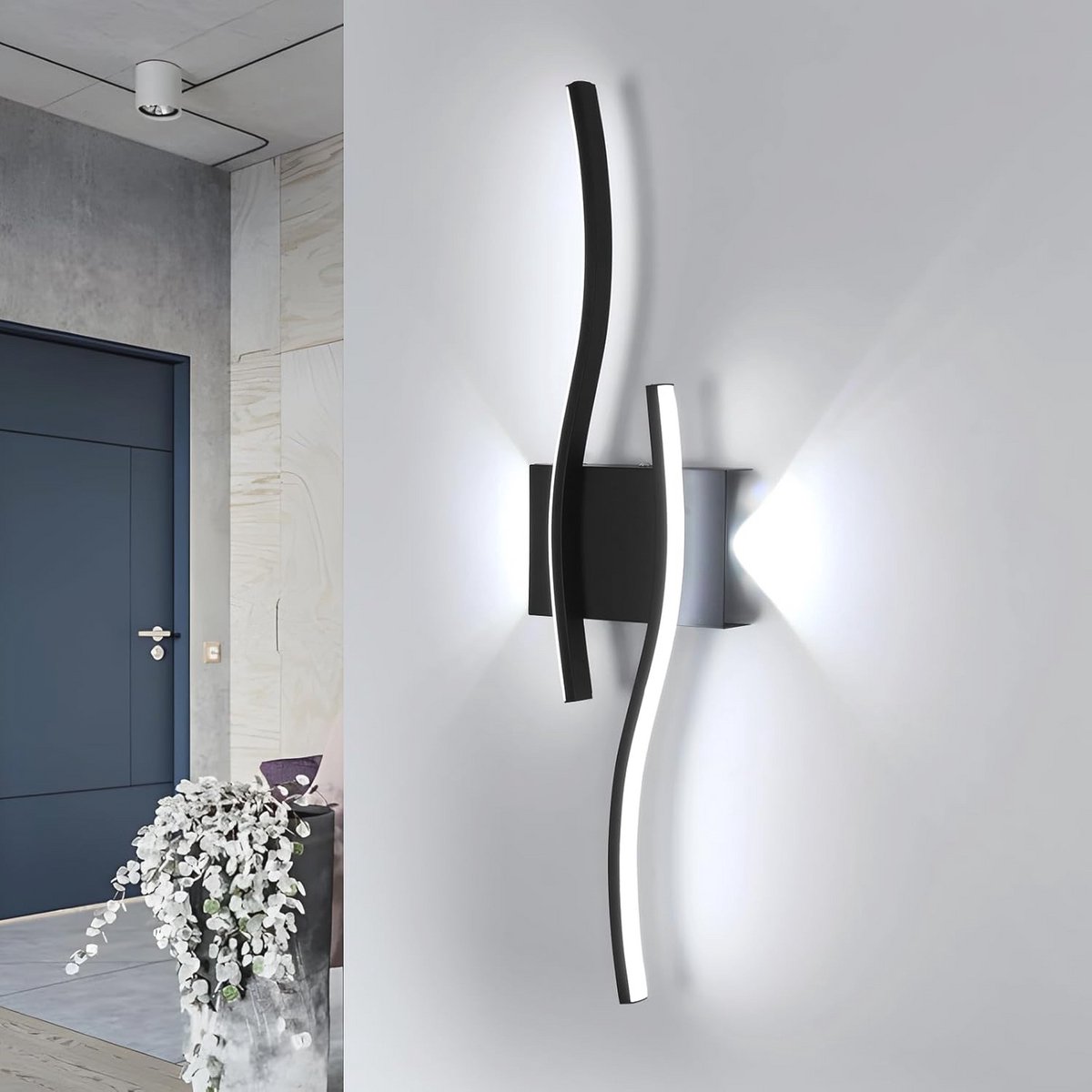 Moderne LED wandlamp 20W 2000LM 59CM - Koud wit licht voor hal trap woonkamer slaapkamer