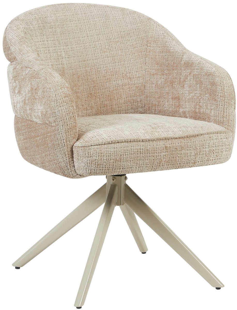 Starfurn Eetkamerstoel Bella - Zandkleur/Beige - Draaibaar - Set van 2