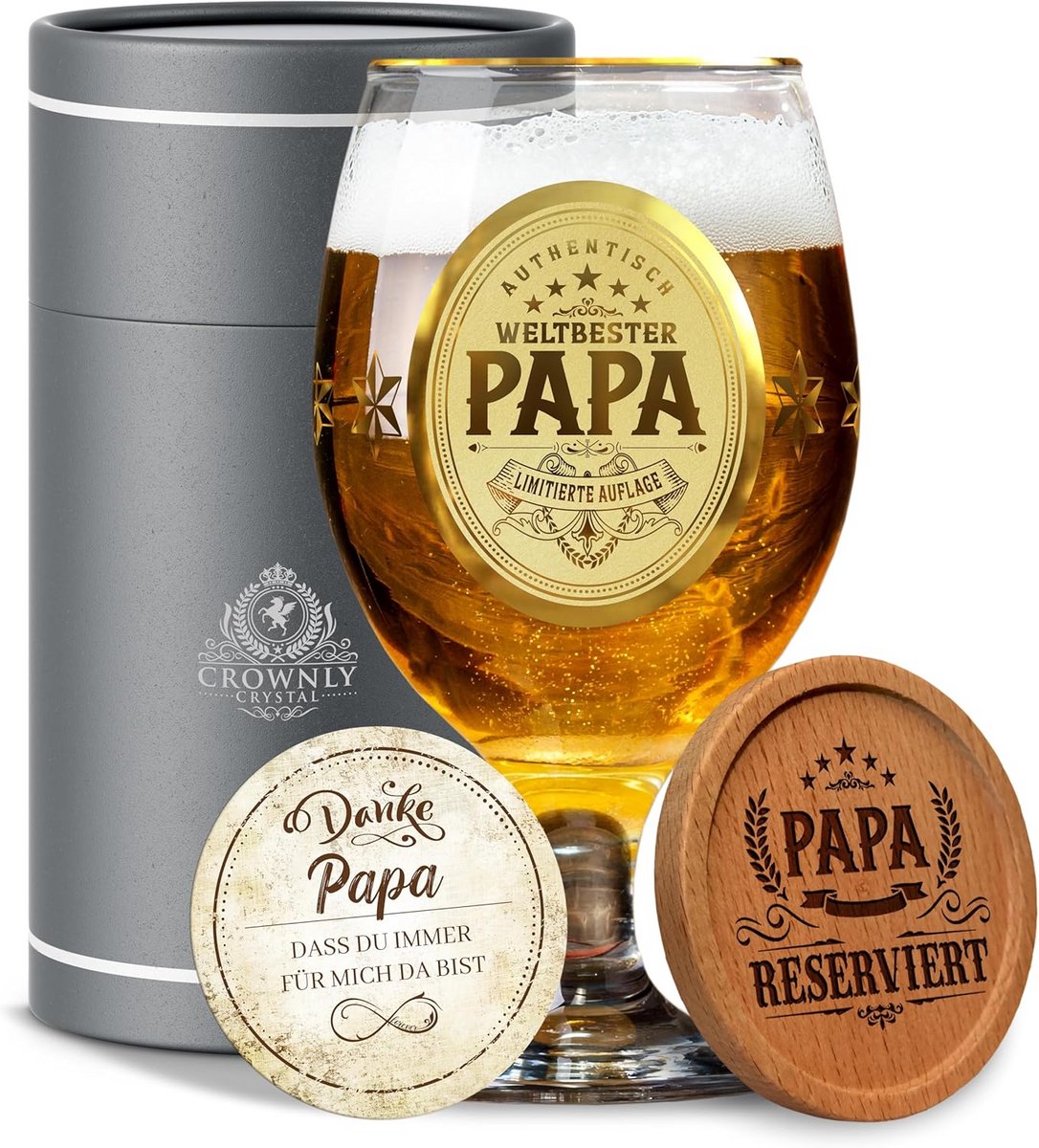 Gegraveerd Bierglas met Naam - Persoonlijk Cadeau voor Vaderdag of Verjaardag