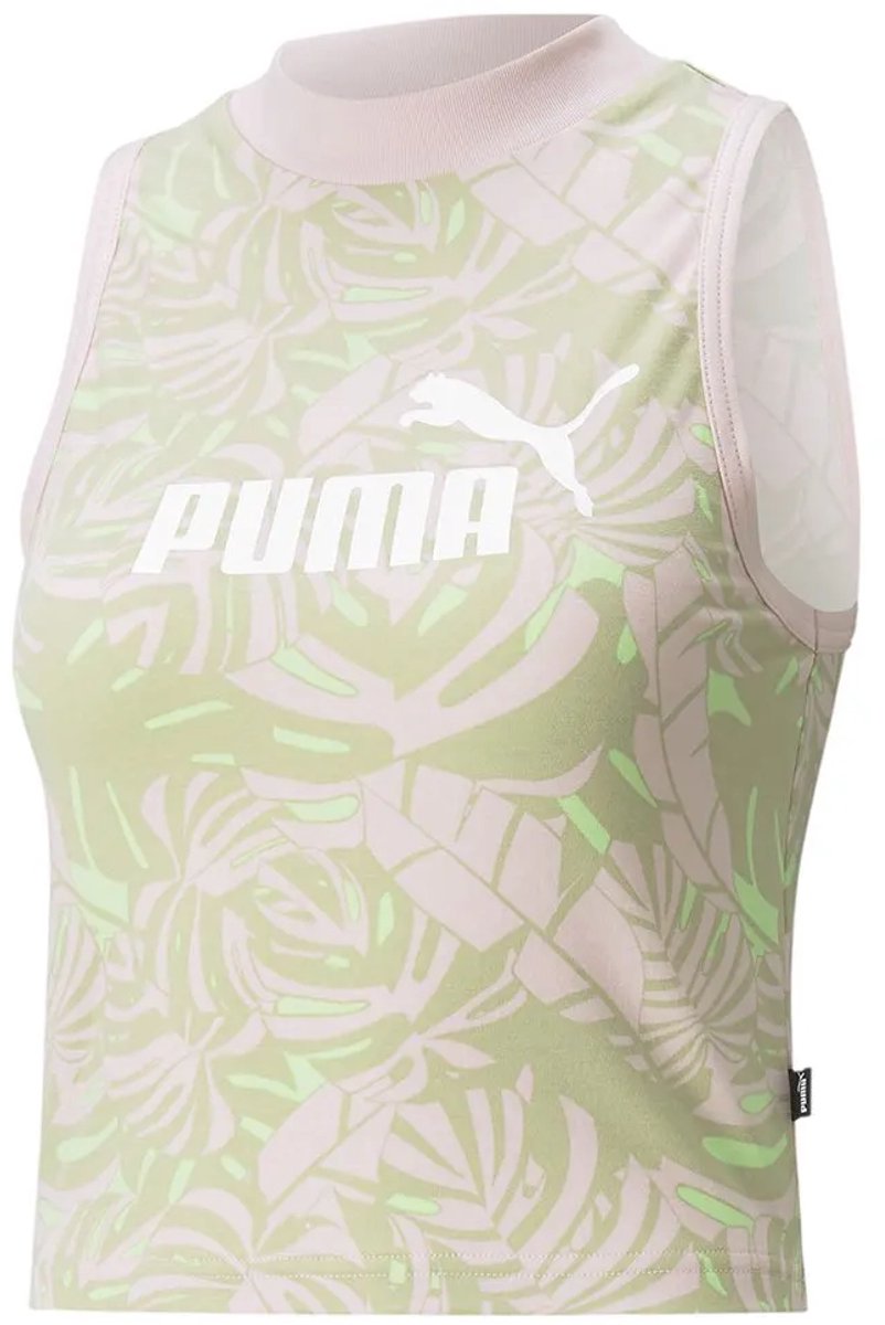 Puma Floral Vibes Aop High Neck Mouwloos T-shirt L Vrouw Roze