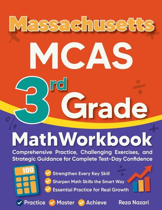 Massachusetts MCAS 3rd Grade Math Workbook - cover