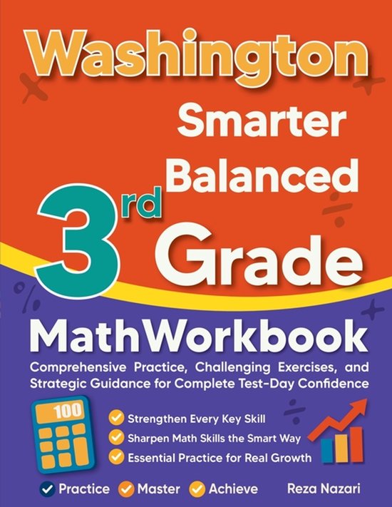 Washington Smarter Balanced 3rd Grade Math Workbook - cover