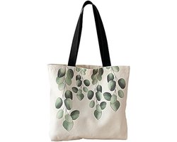 Grote Canvas Tote Tas voor Dames - Schoudertas met Rits - Ideaal voor Werk, Strand, Reizen en Boodschappen