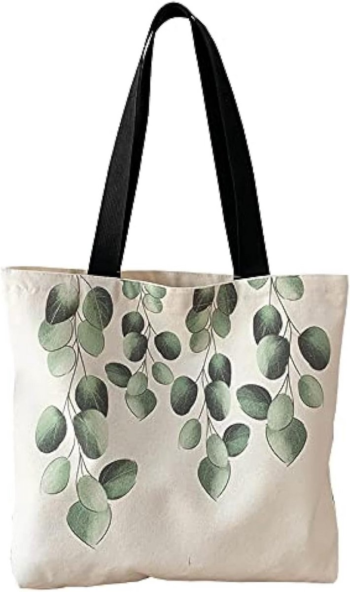 Grote Canvas Tote Tas voor Dames - Schoudertas met Rits - Ideaal voor Werk, Strand, Reizen en Boodschappen