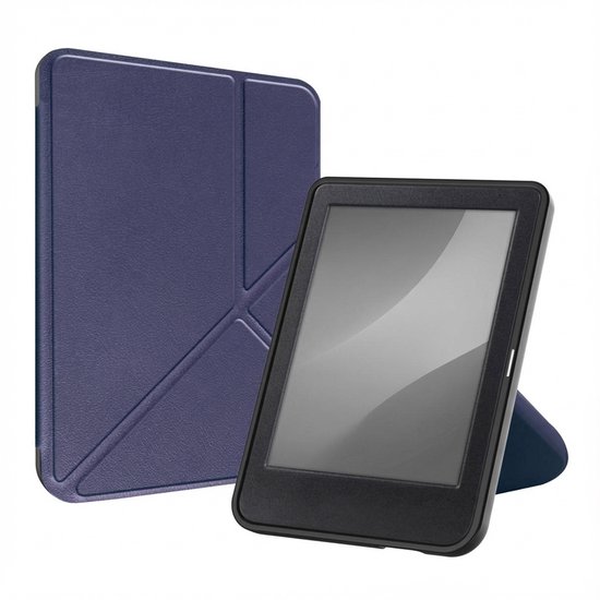 iMoshion Ereader Cover / Case Convient pour Kobo Clara BW / Kobo Clara Color - iMoshion Origami Bookcase e-reader - Bleu foncé