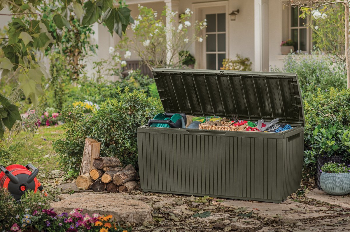 Keter Springwood Coffre de rangement - 305L - 123x53,5x57cm - Vert