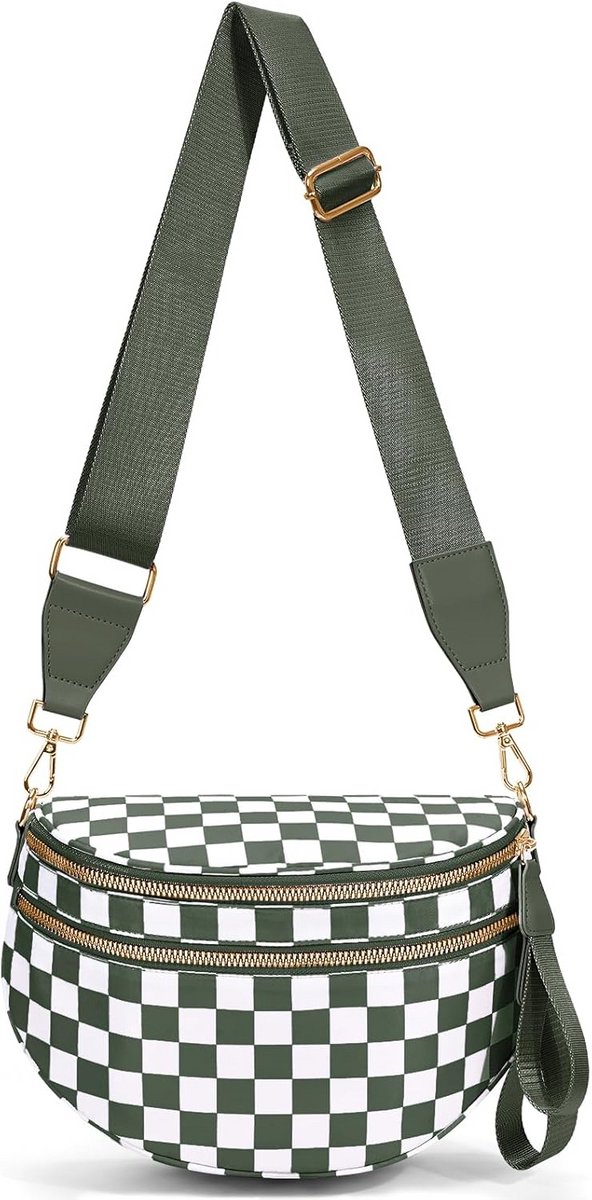 Gevlekte Crossbody Tas voor Dames - Schoudertas en Heuptas in Één