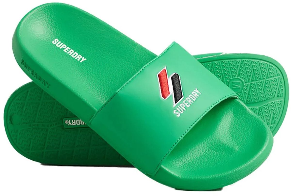 Superdry Code Essential Pool Slippers Vrouw Groen