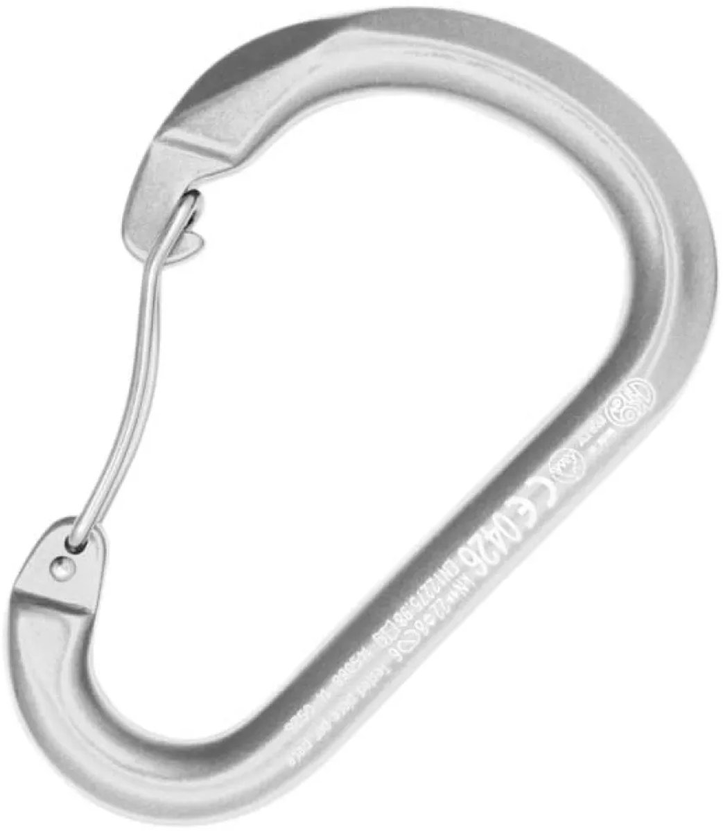 Kong Italy Paddle Wire Curved Karabijnhaak Zilver