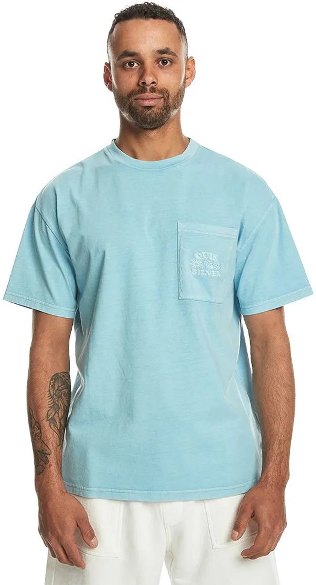 Quiksilver Blanknat Dye T-shirt Met Korte Mouwen L Man Blauw