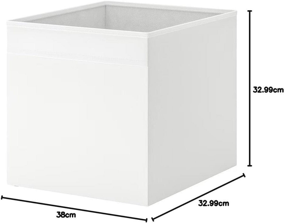 Opbergdozen 4 Stuks 33 x 38 x 33 cm Polyester Wit