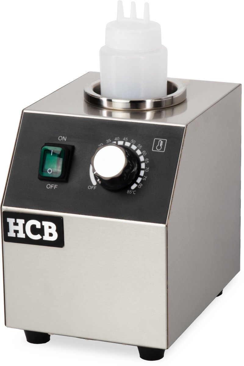 HCB® - Professionele Horeca Sauswarmer - 1x950 ml - 230V - RVS / INOX - 16.5x22x22 cm (DxBxH) - 8 kg - 7437