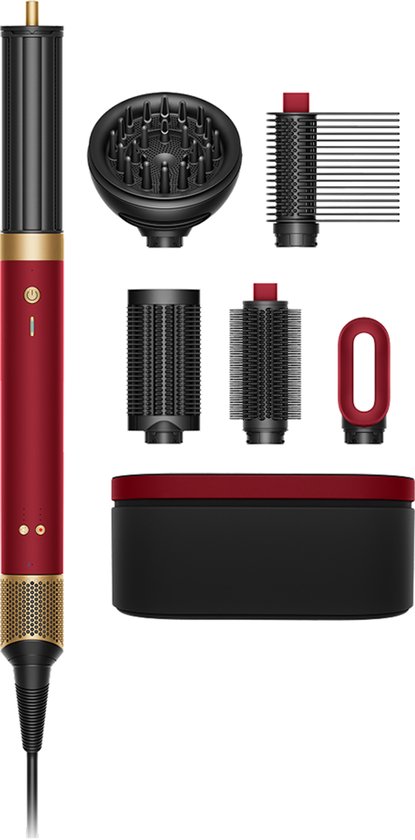 Dyson Airwrap Co-anda2x Curly+Coily – Multistyler – Föhnborstel – Krulborstel – Red Velvet/Goud