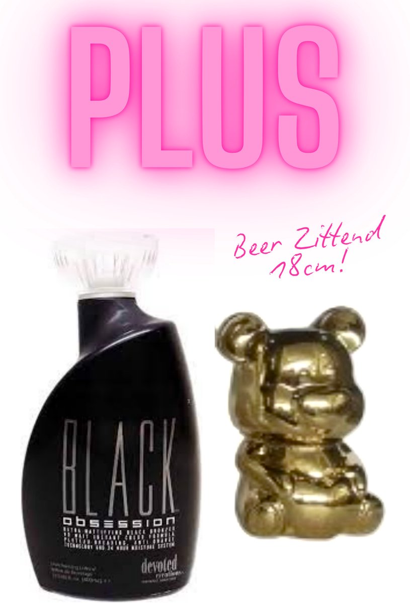 Devoted Creations Black Obsession 400 ml PLUS Beer Zittend Goud