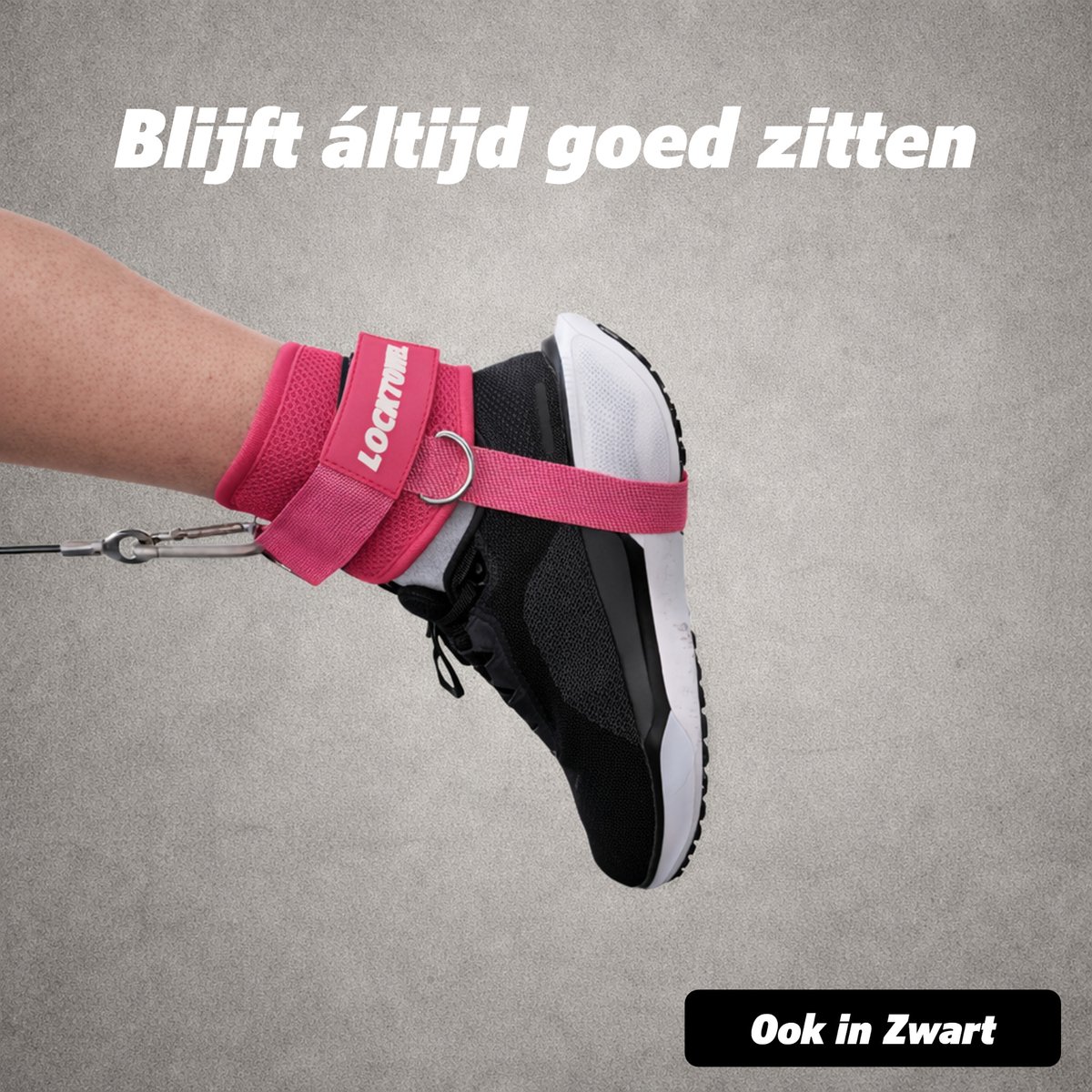 Ideale AnkelStrap - Roze - Set van 2 - Extra Lus Voor Perfecte Oefening - LockTowel