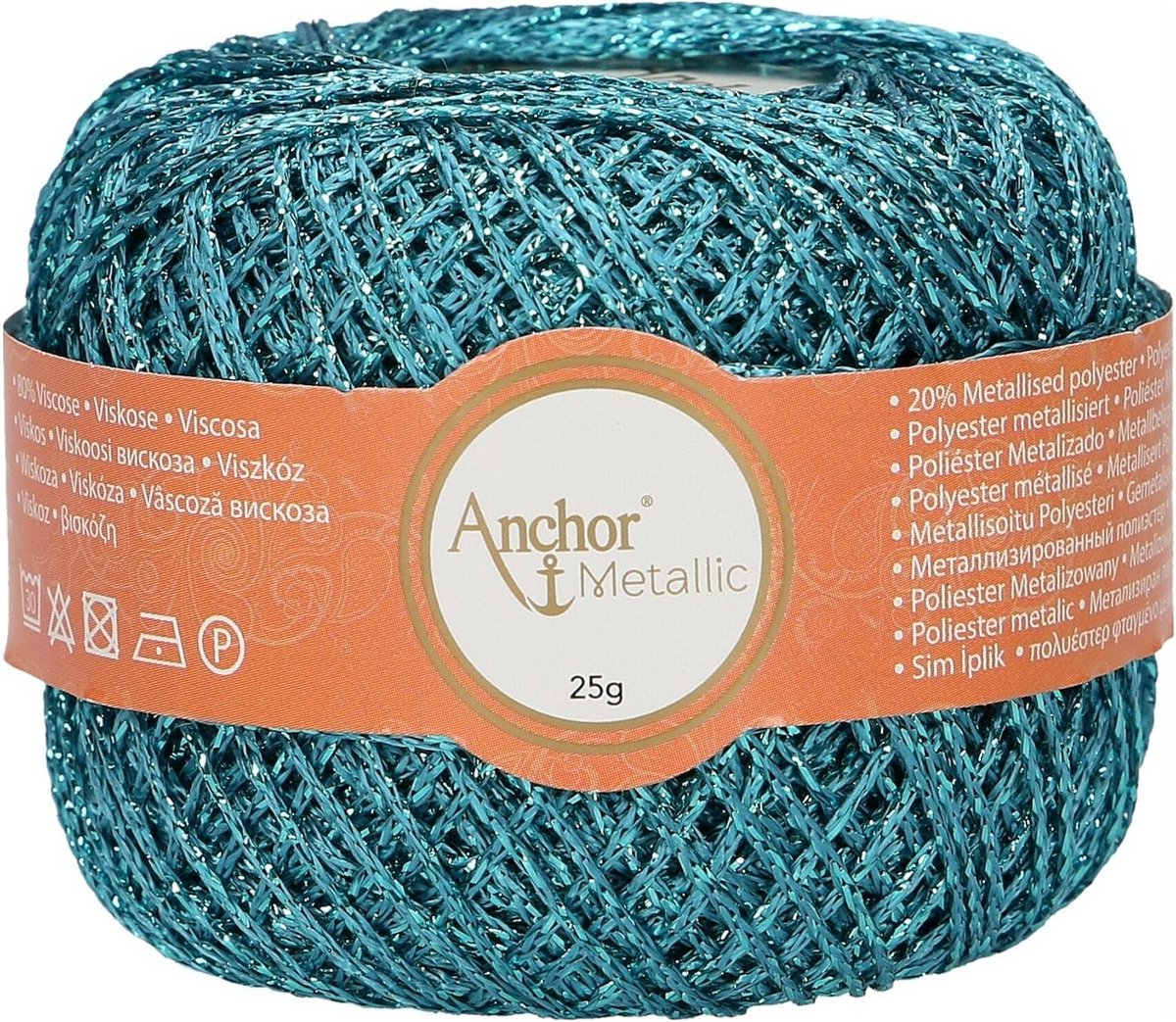 Glinsterend Effect Kleding- en Handwerkgaren Blauw - Viscose Polyester Mix