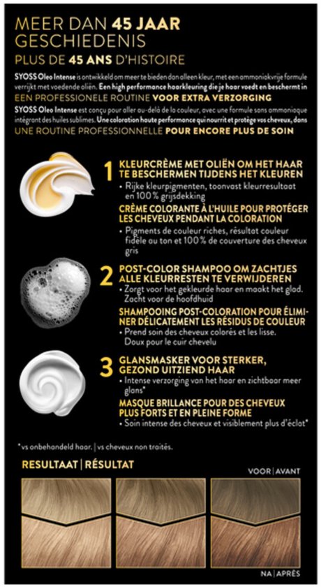 Syoss Oleo Intense - 8- 68 Blond Vanille - Teinture pour cheveux Permanente - Coloration des cheveux - 1 pièce