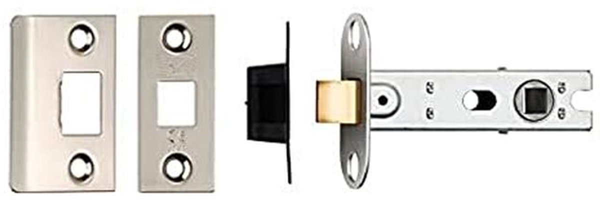 Insteekslot - Deurslot Latch - Deuren Beveiligen - CE & UK CA Gekeurd - 76mm - Satijn Nikkel