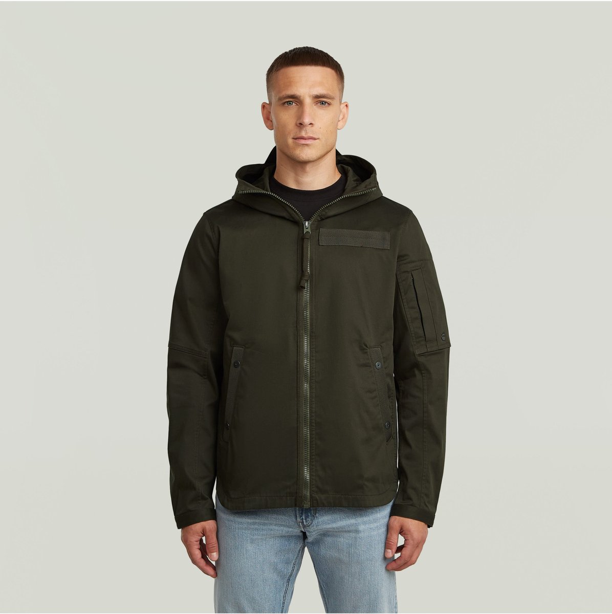 G-Star Batt Hooded Jacket taupe Groen